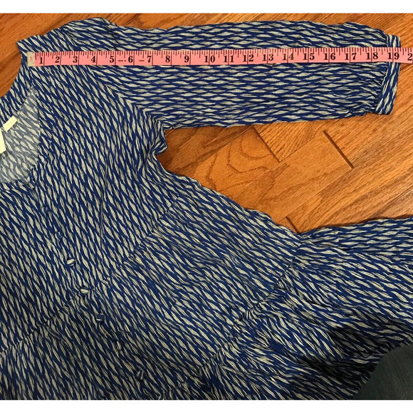 Anthropologie Maeve Lila Women's Tiered Tunic Top V-Neck Blue - Size Extra Small - Picture 8 of 12